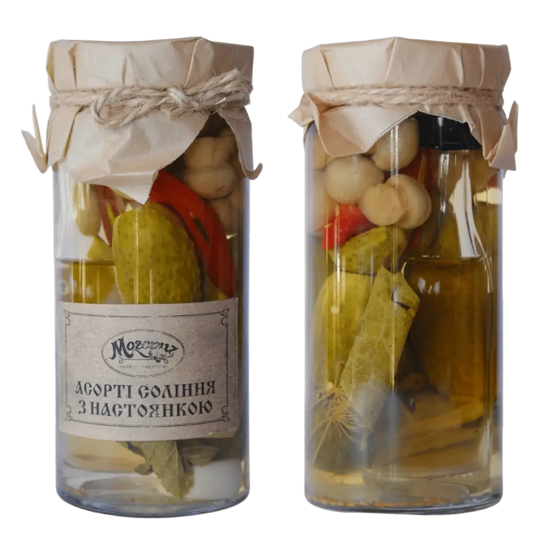 Асорті соління з міні настоянкою